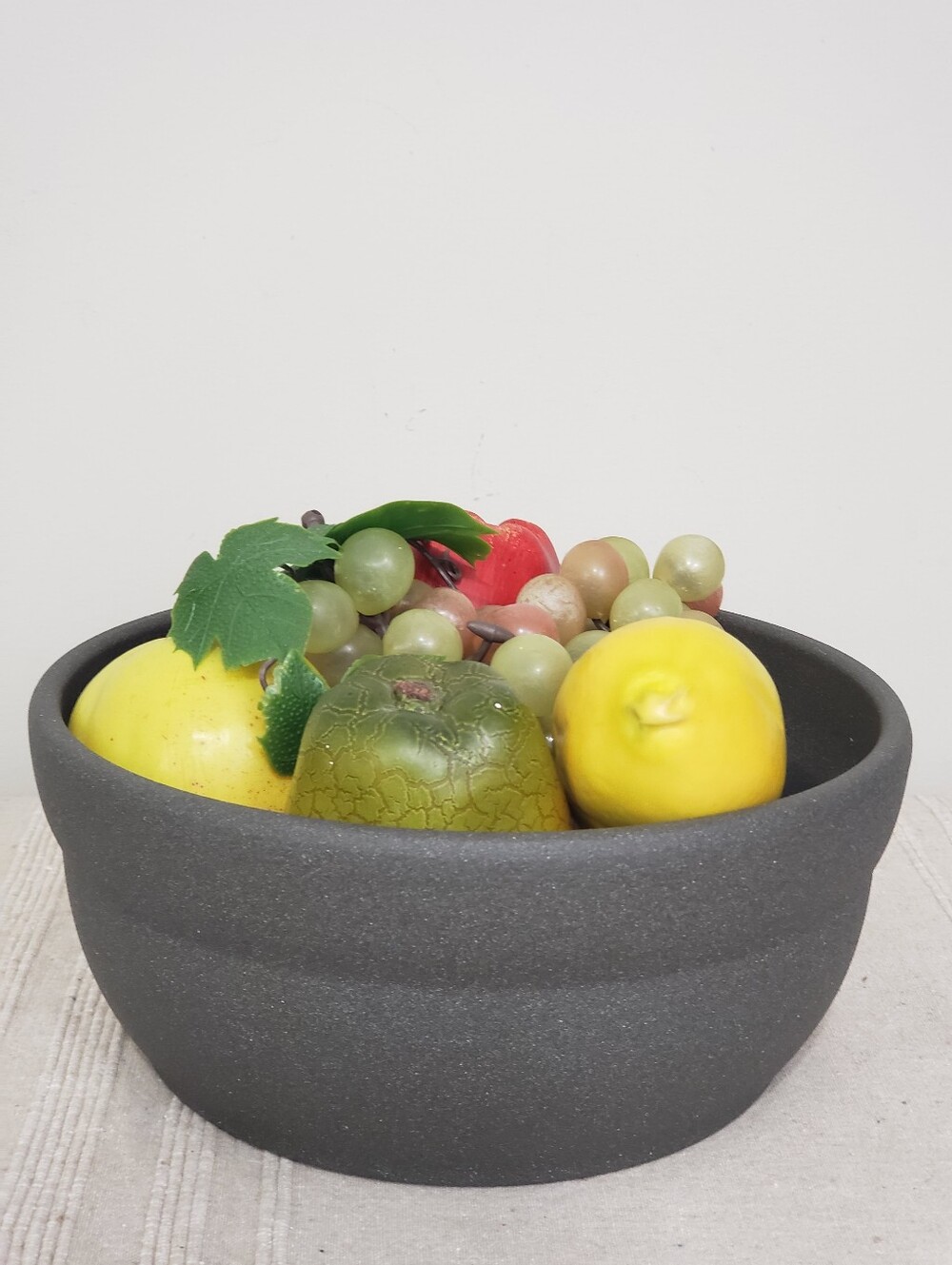 German Made Basalt Gray Clay Bowl/Planter Pot